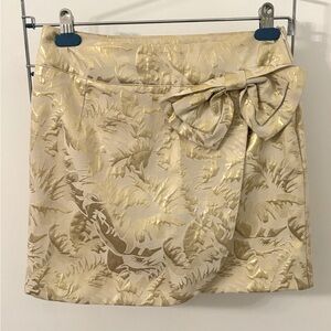 Gold fabric skirt